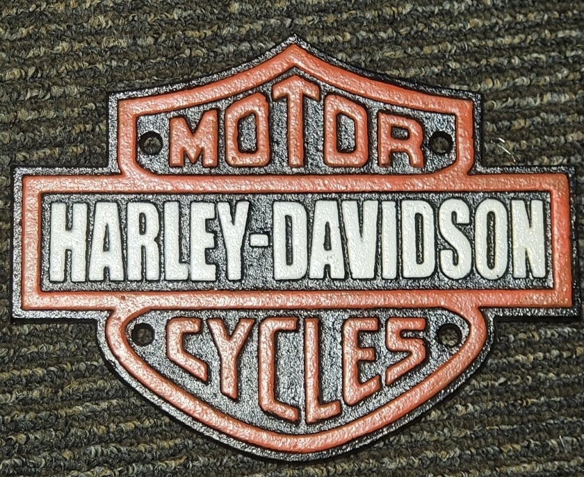 Harley Davidson Cast Iron Sign