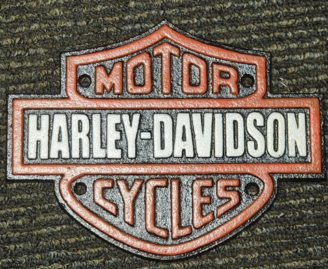 LARGE  Harley Davidson Cast Iron Sign