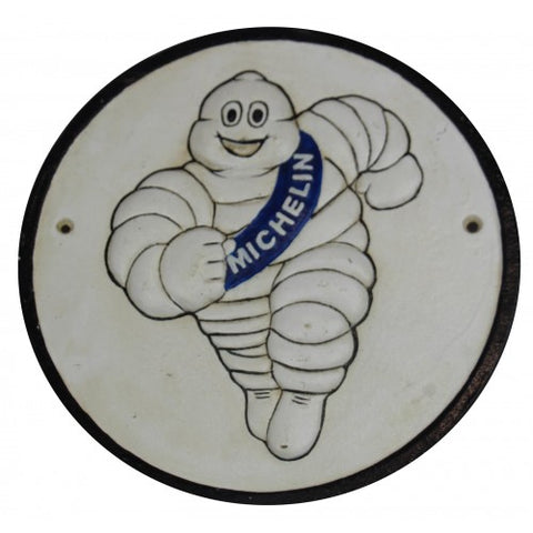 Michelin Man Running  Sign Cast Iron