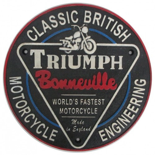Triumph Sign Cast Iron