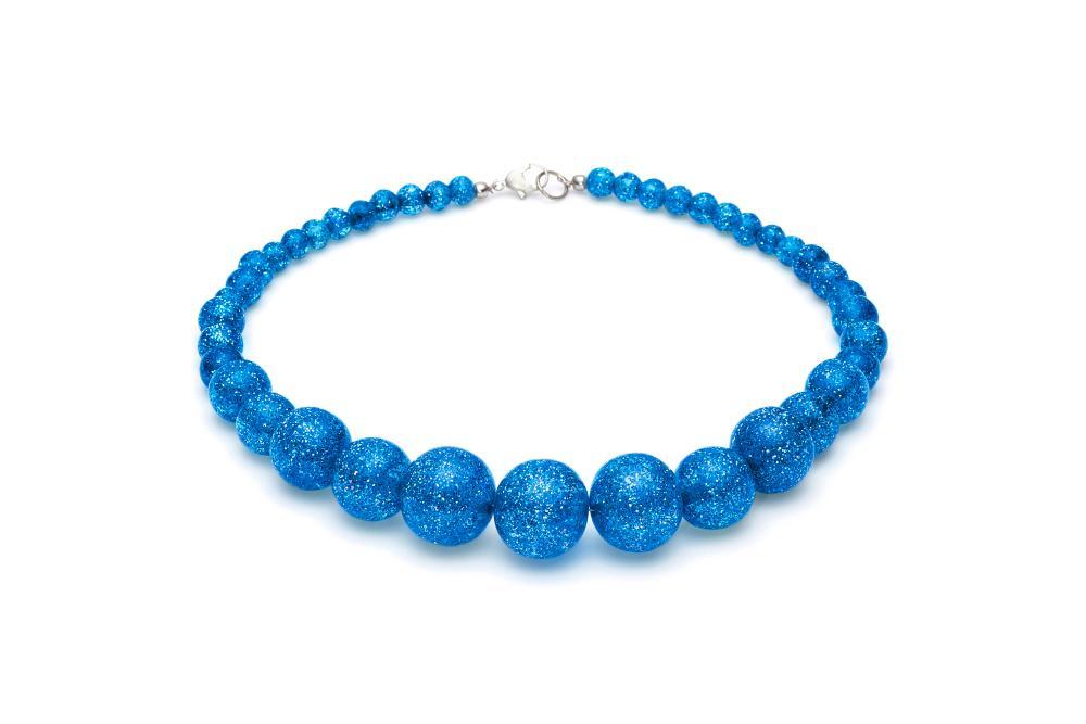 Blue Glitter Beads