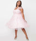 Unique Vintage Pink & Rainbow Hearts Garden State Swing Dress Sizes XS-5X