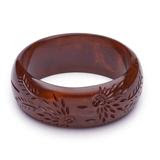 Wide Brown Fakelite Duchess Bangle