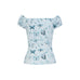 Dolores Blue  Butterfly Top