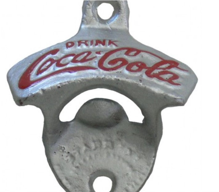 Coke Silver Bottle Top wall mount