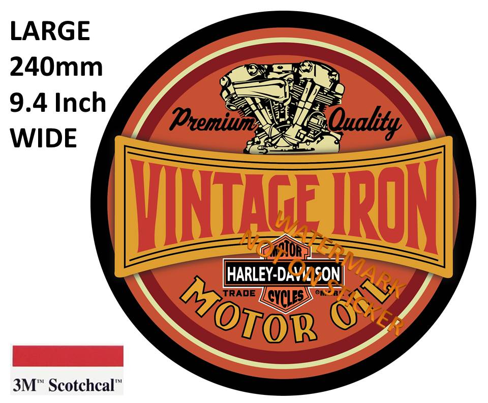 Vintage Iron Harley Davidson  Sticker